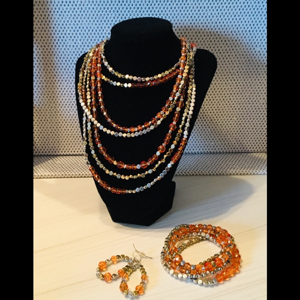 WHBM necklace, bracelet & earrings